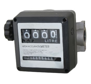 4 Digit Mechanical Flow Meter 000.0L  TV ADFMM25D4 - Tank Management