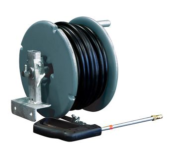 30M TTi Hose And Side Mount Poly Reel With Gun  TV ATHW03X030M10G - Tank Management