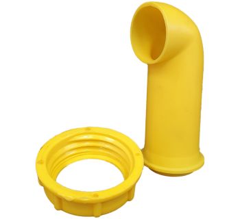 2" 90° Spout with S60 Course Thread Cap  SPOUT_06 - Tank Management