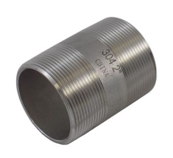 2" Stainless Steel Nipple - NPT  NIP_5050SSN - Tank Management