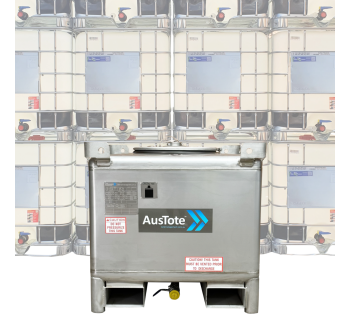 1000L AusTote™ Centre Drain Stainless Steel IBC  IBC1000_ATCD - Tank Management