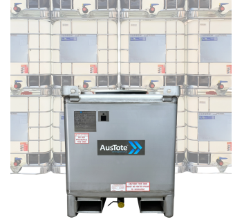 1325L AusTote™ Centre Drain Stainless Steel IBC  IBC1325_ATCD - Tank Management