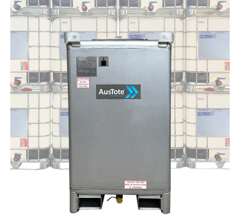 2082L AusTote™ Centre Drain Stainless Steel IBC  IBC2082_ATCD - Tank Management