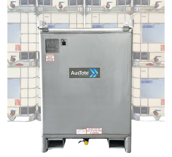 3000L AusTote™ Centre Drain Stainless Steel IBC  IBC3000_ATCD - Tank Management