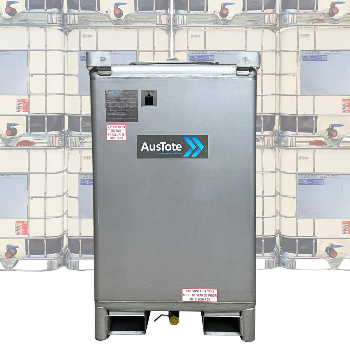 2082L AusTote™ Centre Drain Stainless Steel IBC